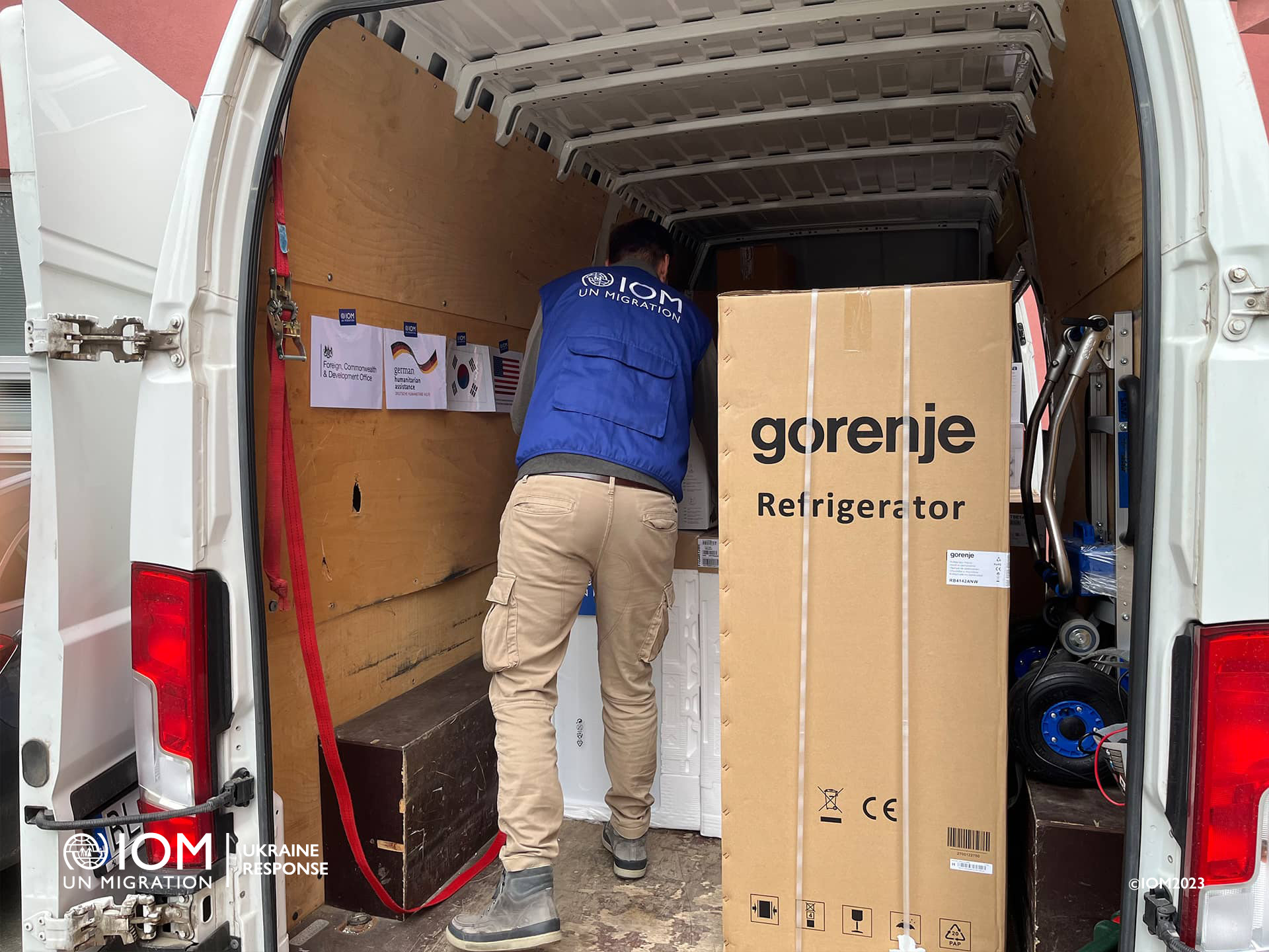 IOM humanitarian aid delivery to Bardejov. Photo © International Organization for Migration (IOM) 2023.