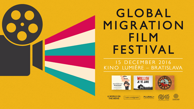 IOM - 65th Anniversary - banner Global Migration Film Festival, 15 December 2016, Slovakia