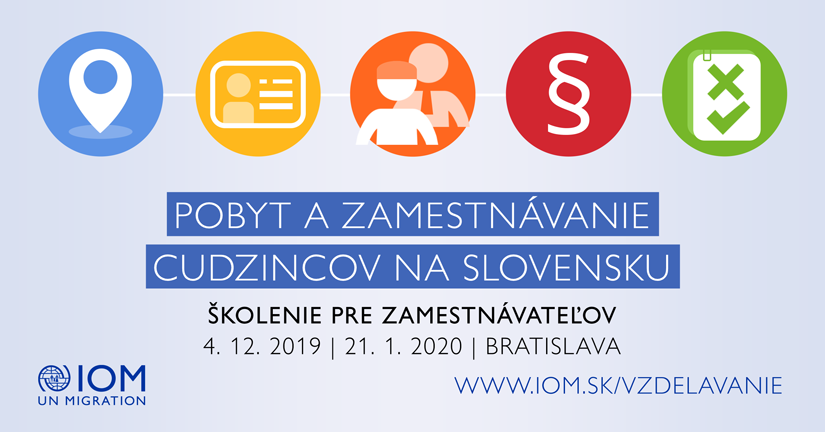 Banner - Školenia IOM pre zamestnávateľov, 4. december 2019 a 21. január 2020