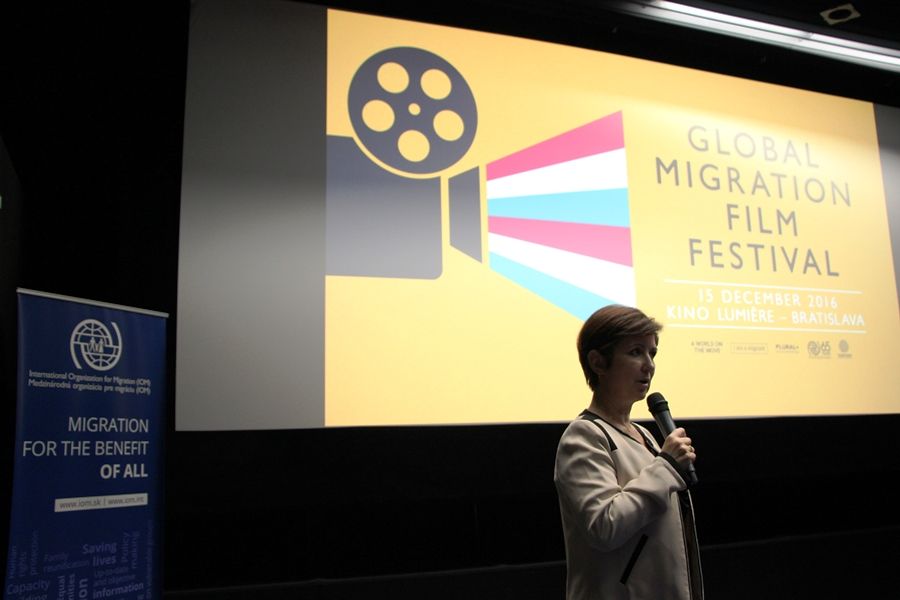 IOM - 65th Anniversary - foto otvorenie Globálny filmový festival o migrácii, 15. december 2016, Slovensko