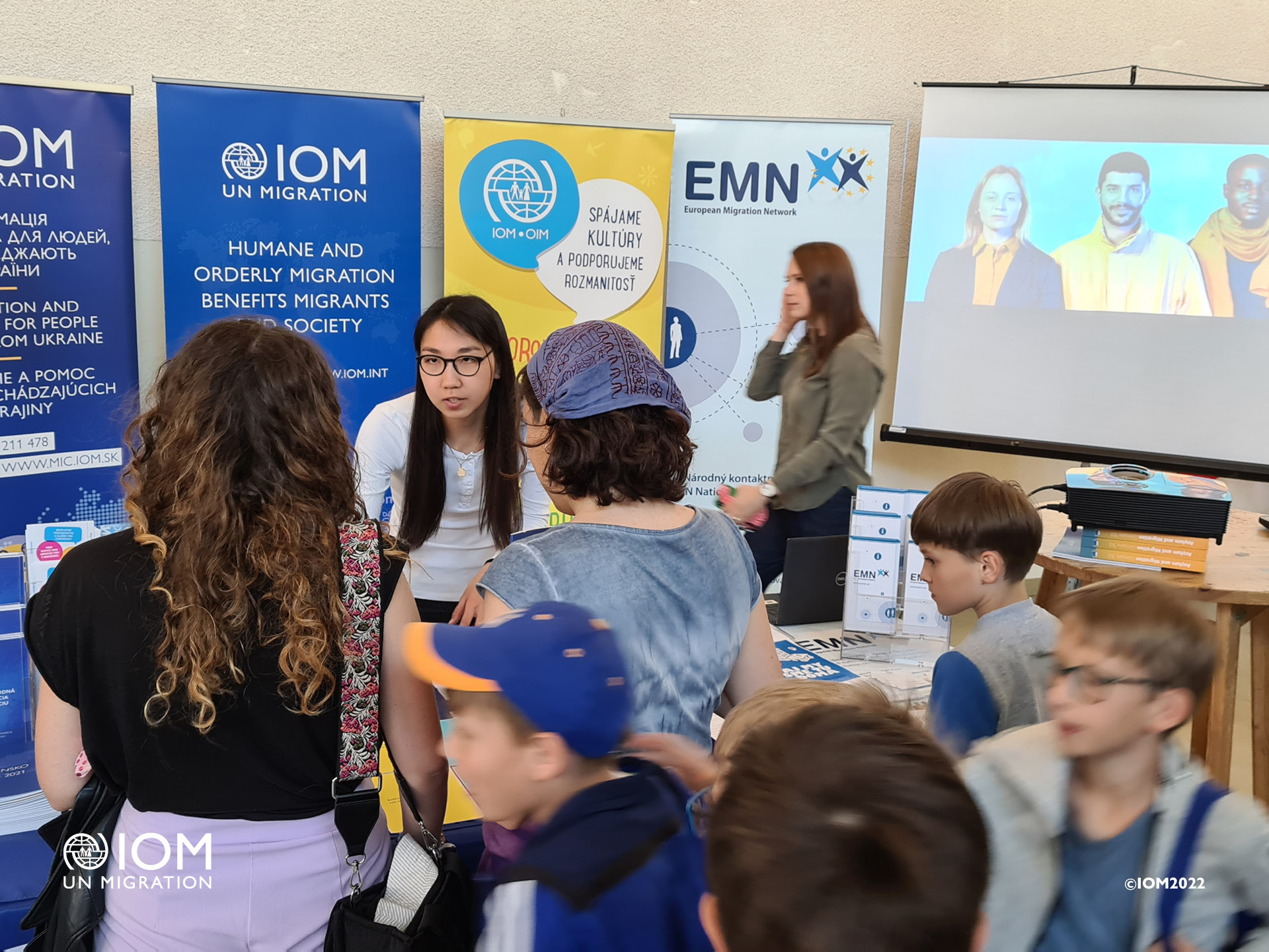 IOM Slovakia information stand at the Europe Day 2022. Photo © International Organization for Migration (IOM) 2022.
