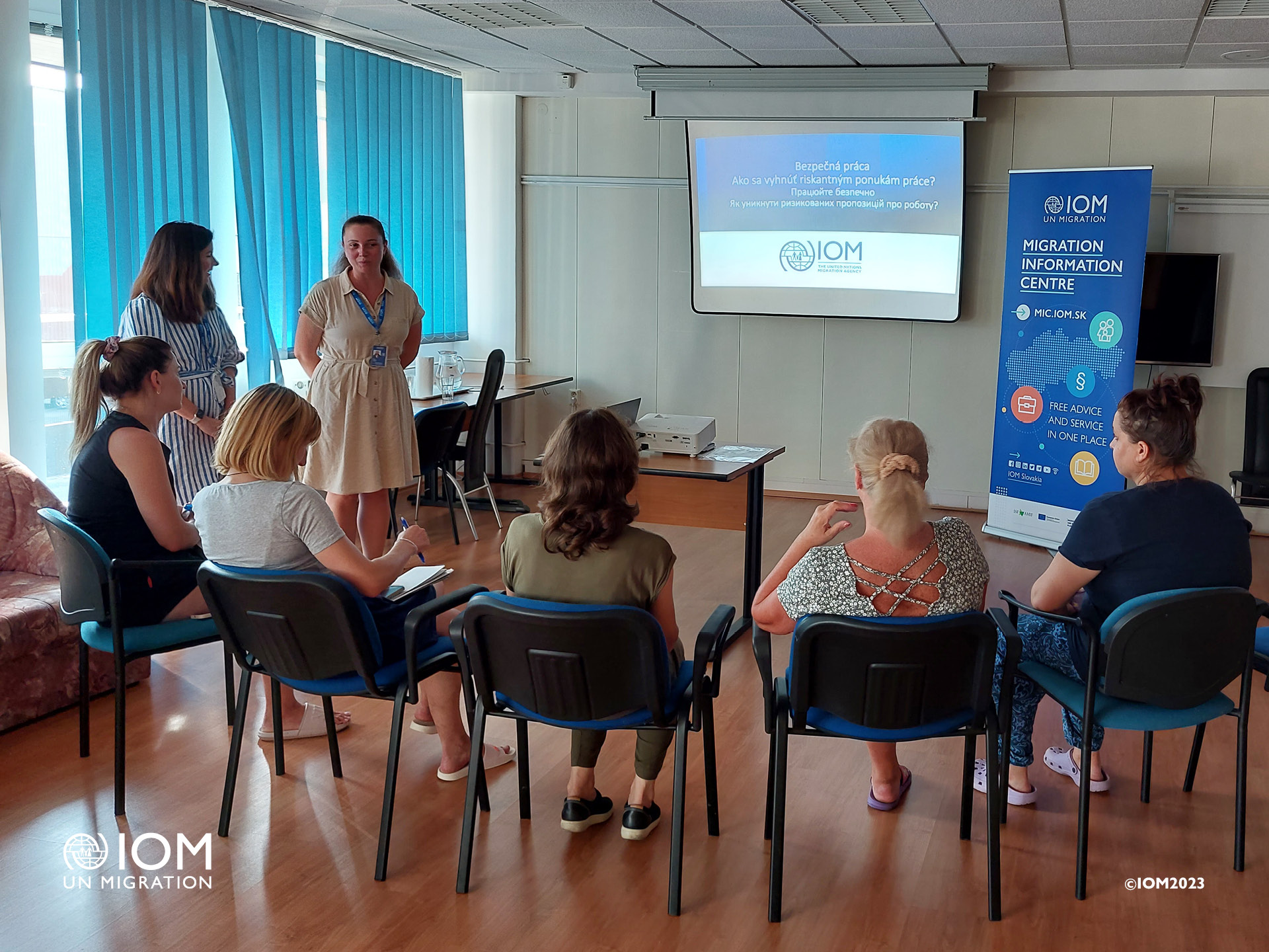 Information seminar of the IOM MIC in Zilina on 19 July 2023. Photo © International Organization for Migration (IOM) 2023.