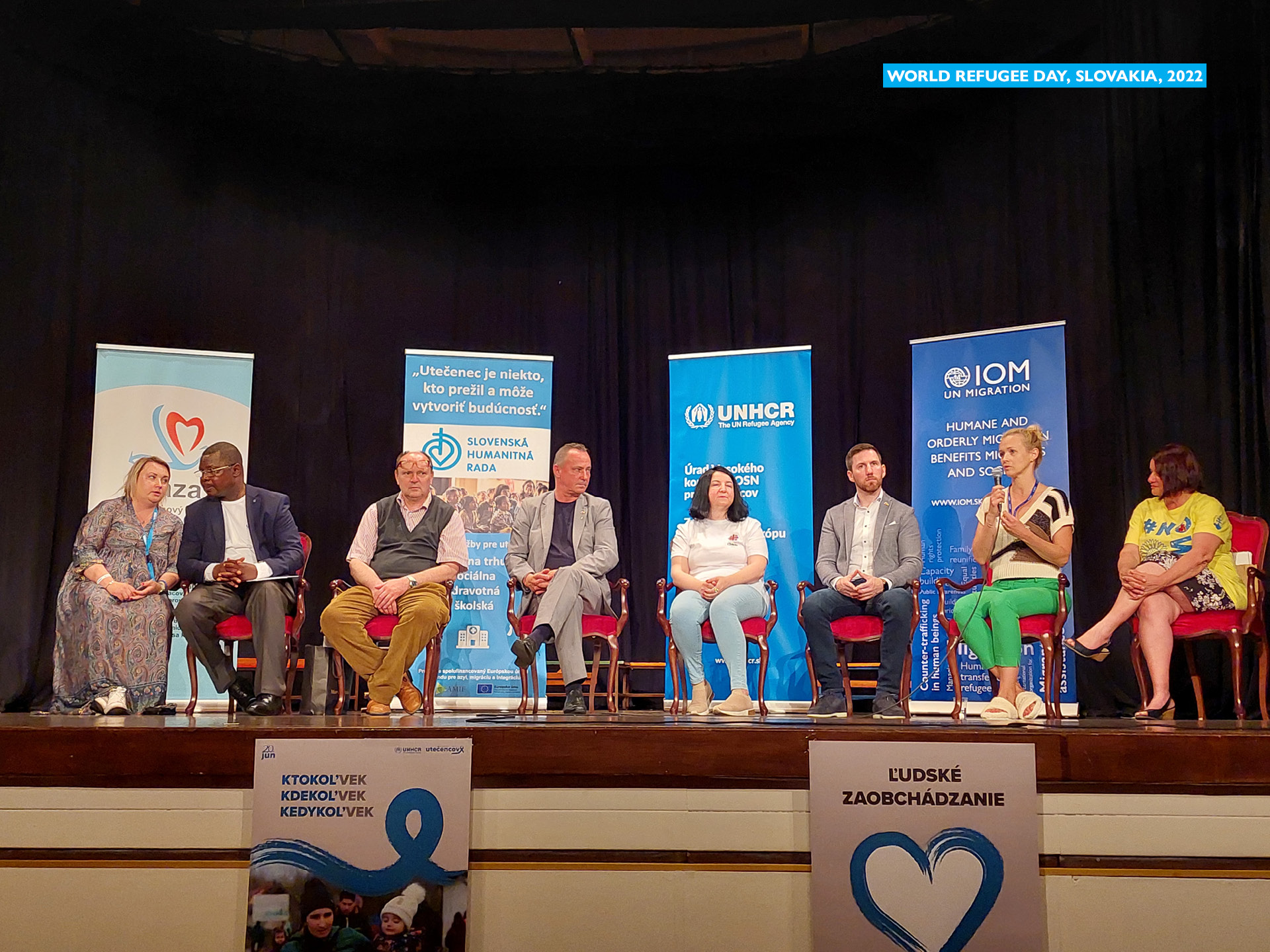 Panel discussion at the event in Košice – World Refuee Day 2022. Photo © International Organization for Migration (IOM) 2022.