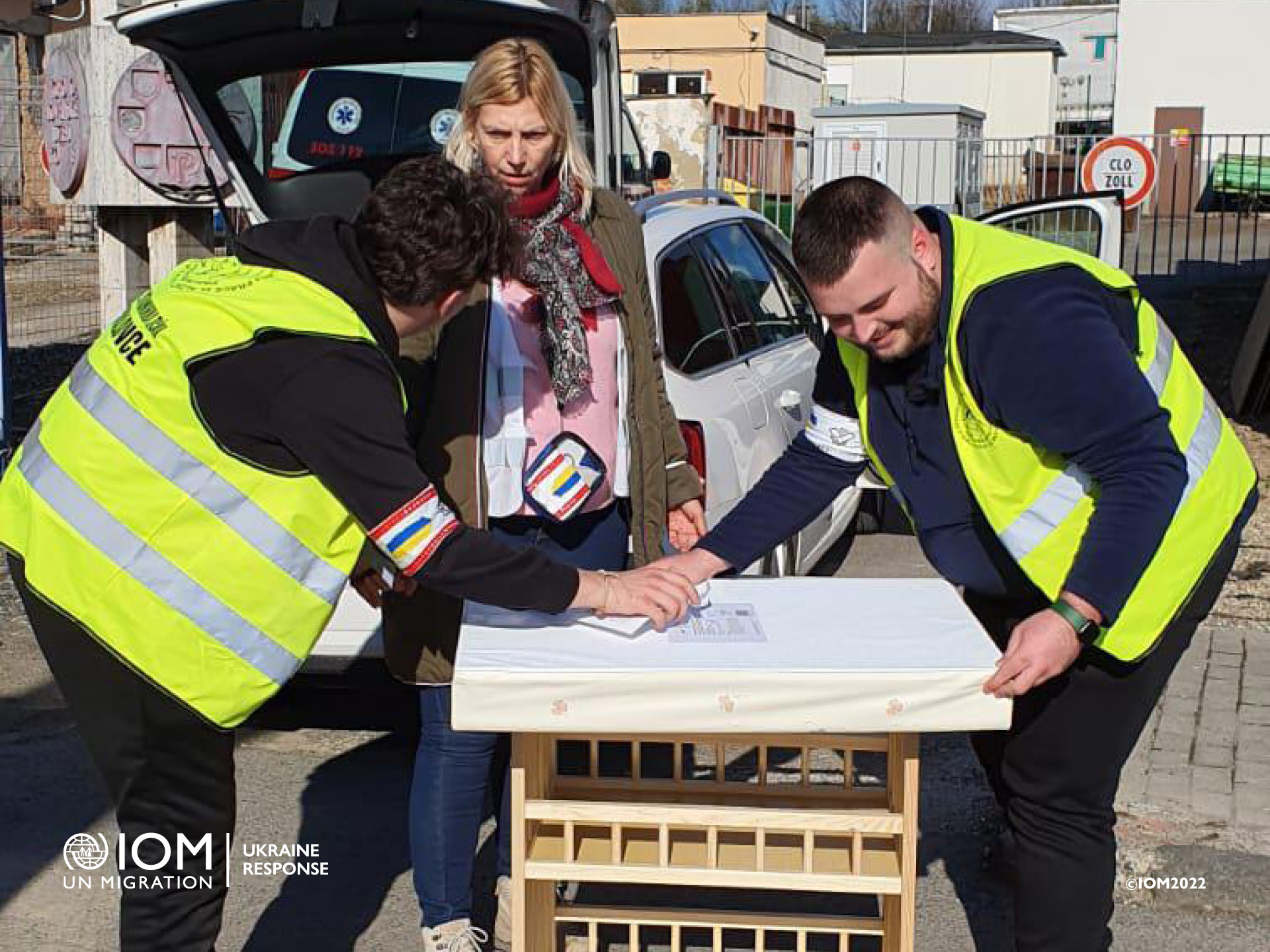 IOM delivered supplies for breastfeeding and baby care room in Vysne Nemecke. Photo © International Organization for Migration (IOM) 2022.