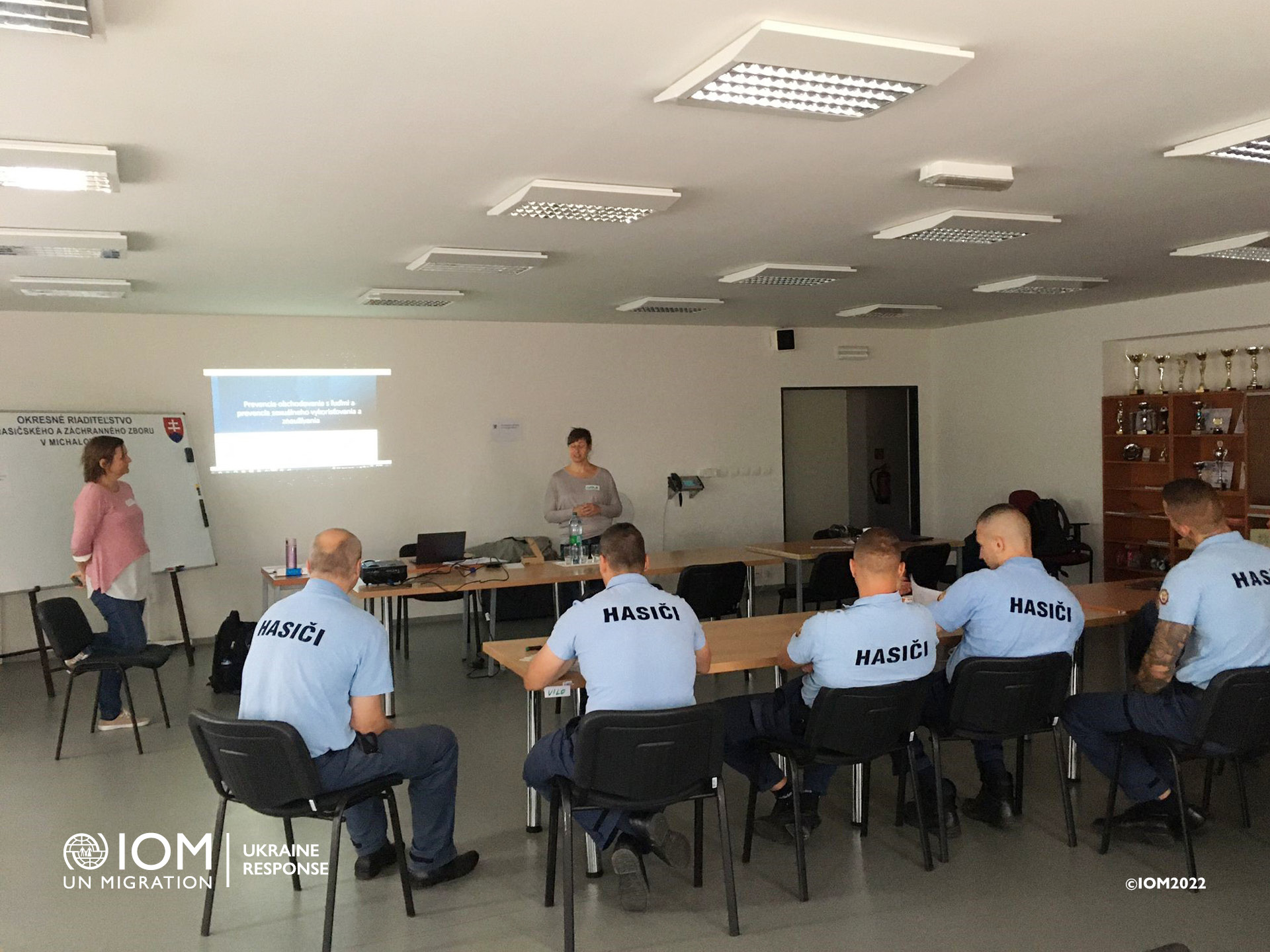 Participants of PSEA trainings for Fire and Rescue Service recognized these training sessions as important and useful. Photo © International Organization for Migration (IOM) 2022.