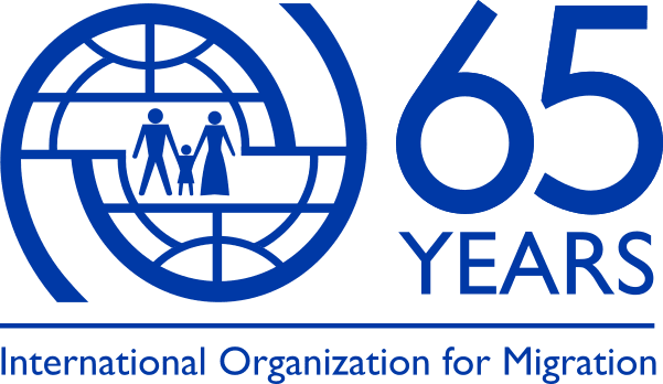 logo iom 65ann blue