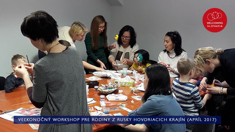 MIC IOM - Welcoming Slovakia - Veľkonočný workshop pre rodiny z rusky hovoriacich krajín (apríl 2017)